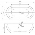 Ванна акриловая Belbagno BB13 Ванна акриловая Belbagno BB13